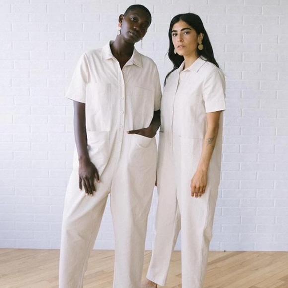 COPY - NWT TRADLANDS FINN JUMPSUIT Natural Canvas S Small - Picture 4 of 5